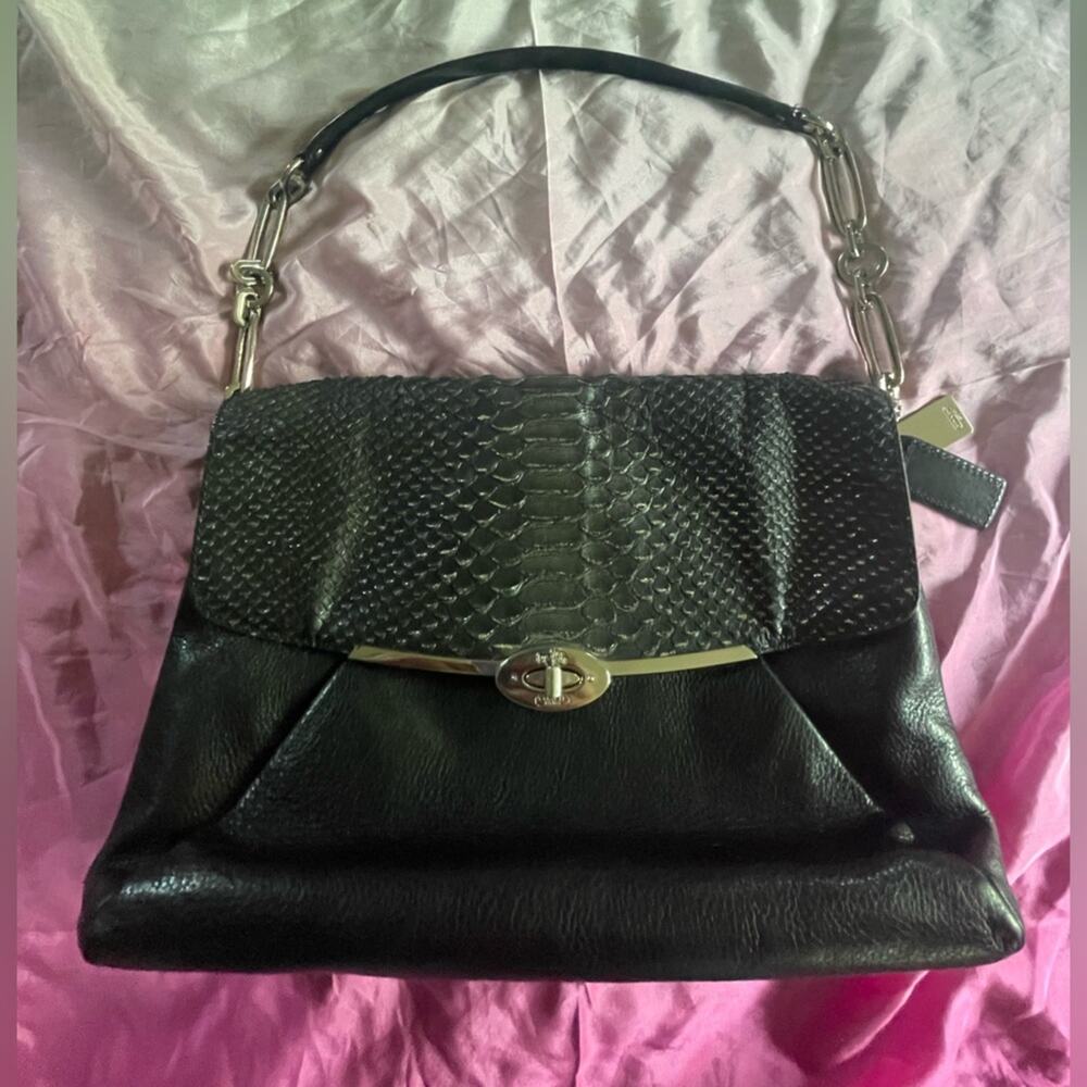 Coach Madison Python Glitter Shoulder Bag - Euc - image 3
